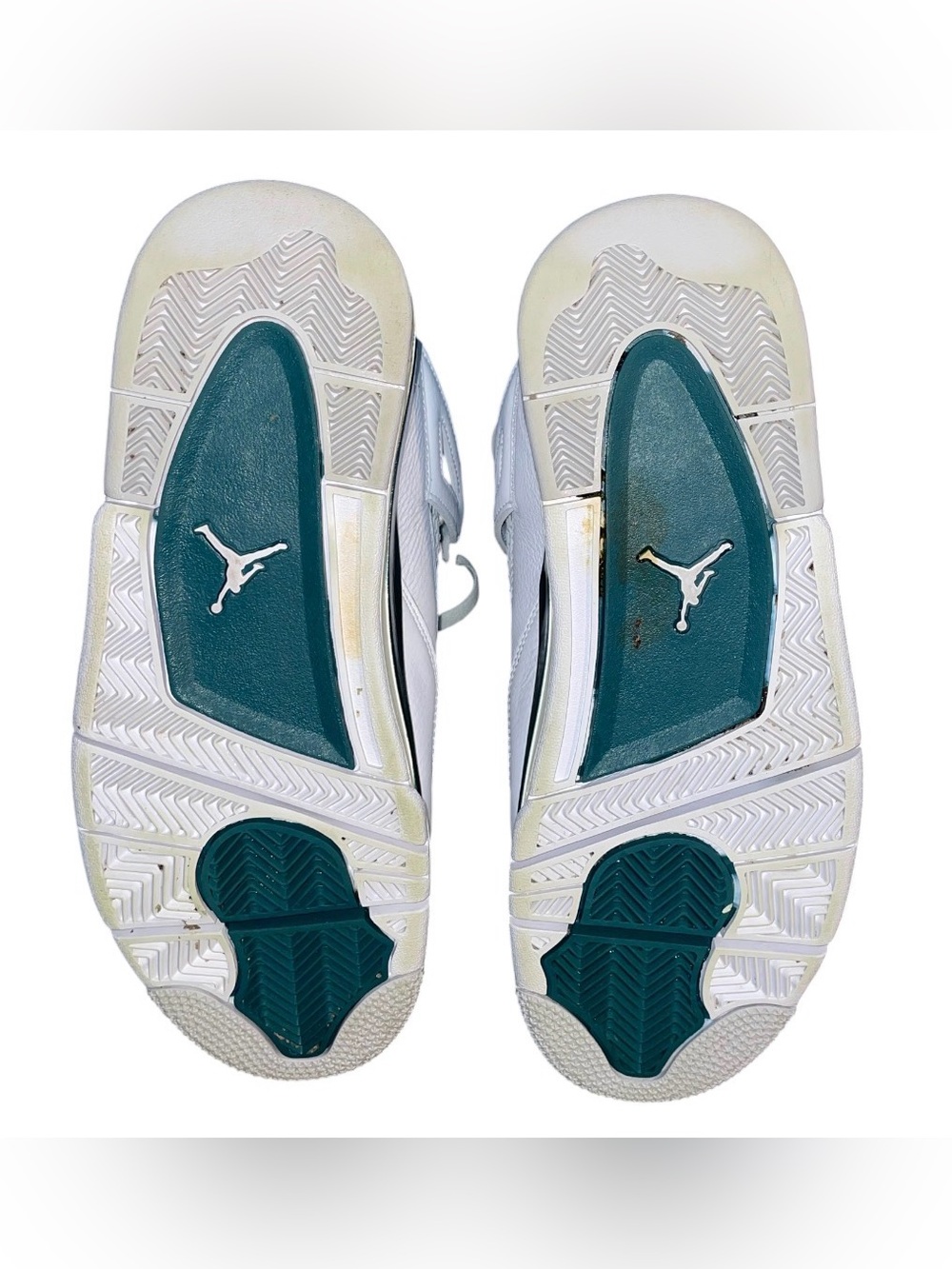 Nike Air Jordan' Oxidized White and Green Basketball Shoes Men 8.5 women 10 - Picture 7 of 13